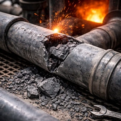Breukproblemen bij het transporteren van pijpleidingen van siliciumcarbide bi...
